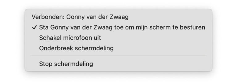 Schermdeling via iMessage