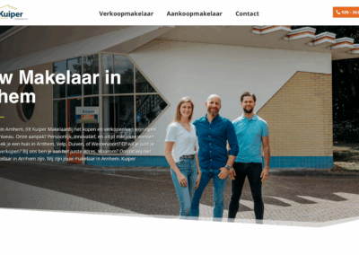 Moderne website van Kuiper Makelaardij op laptop en mobiel